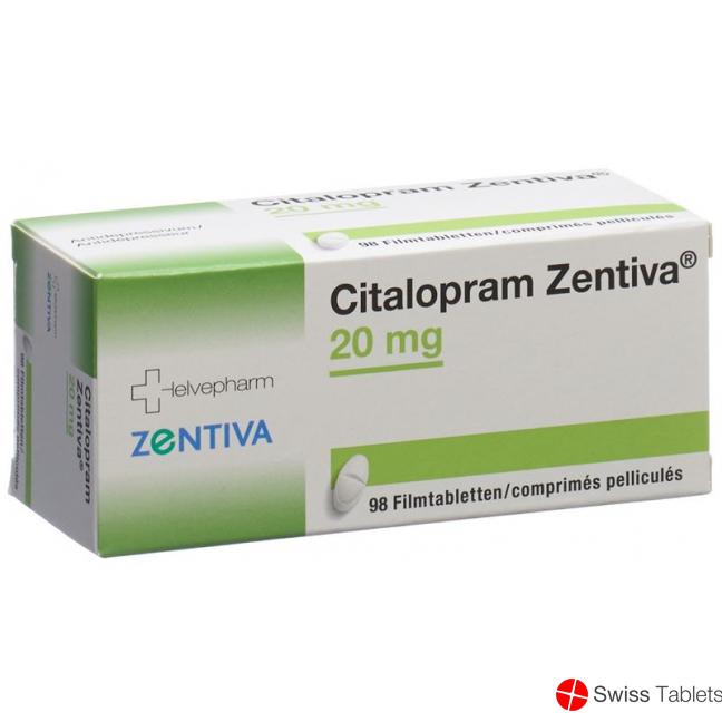 Citalopram Zentiva Filmtabletten 20mg 98 Stück buy online