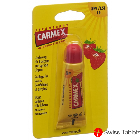 Carmex Lippenbalsam Strawberry SPF 15 Tube 10g buy online