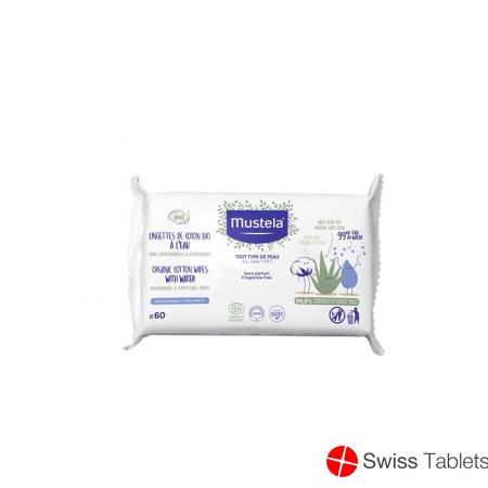 Mustela Reinigungstücher Wasser Bio 60 Stück buy online