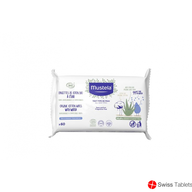 Mustela Reinigungstücher Wasser Bio 60 Stück buy online