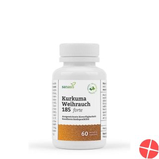 Sanasis Kurkuma Weihrauch 185 Forte Kapseln 60 Stück