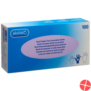 Alvita Untersuchungshands Vinyl M Puderfrei 100 Stück