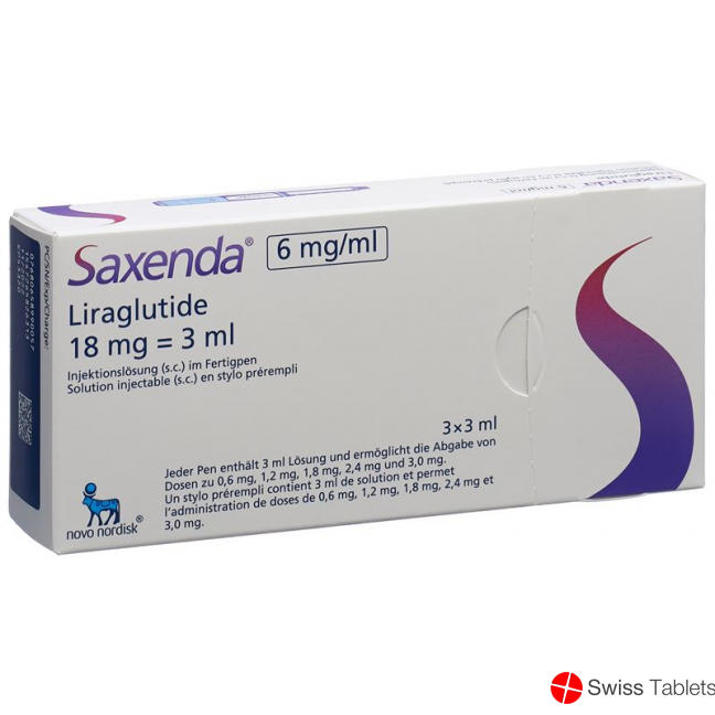 Saxenda Injektionslösung 6mg/ml 3 Fertpen 3ml buy online
