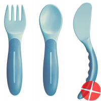 Mam Eating Cutlery