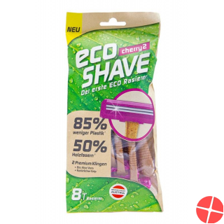 Ecoshave Cherry 2 Einmalrasierer Beutel 8 Stück