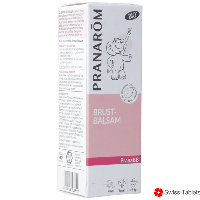 Pranarom Pranabb Brust Balsam Bio Tube 40ml buy online