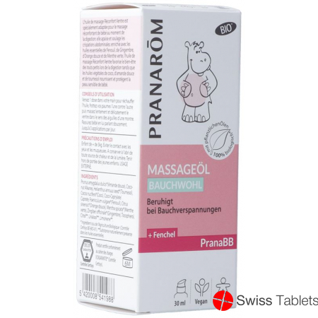 Pranarom Pranabb Massageöl Bauchwohl Bio 30ml buy online