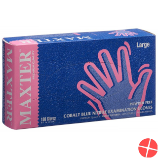 Maxter Nitril Handschuhe ohne Puder L 100 Stück