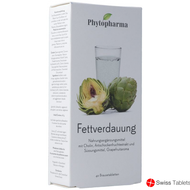 Phytopharma Fettverdauung Brausetabletten 40 Stück buy online
