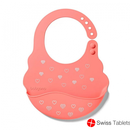 Babyono silicone bib Hearts 6m+ Reg Misc buy online