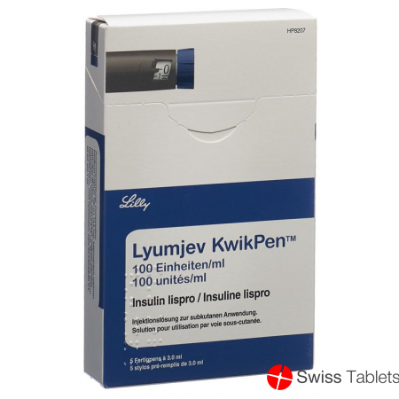 Lyumjev Kwikpen Injektionslösung 100 Ie/ml 5 Fertpen 3ml buy online