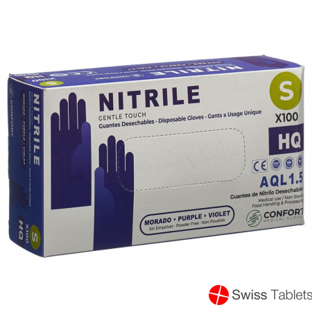 Swiss Green Handschuhe Nitril S Puderfrei Viol 100 Stück buy online