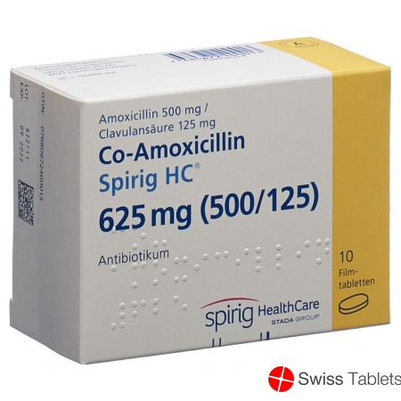 Co-amoxicillin Spirig HC Filmtabletten 625mg 10 Stück buy online