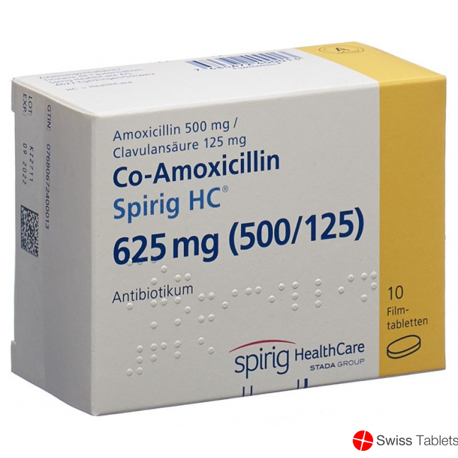 Co-amoxicillin Spirig HC Filmtabletten 625mg 10 Stück buy online
