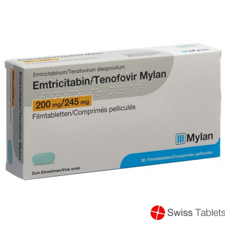 Emtricitabin Tenof Mylan Filmtabletten 200/245mg 30 Stück buy online