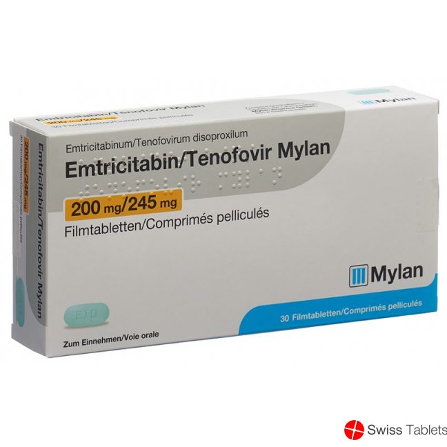 Emtricitabin Tenof Mylan Filmtabletten 200/245mg 30 Stück buy online