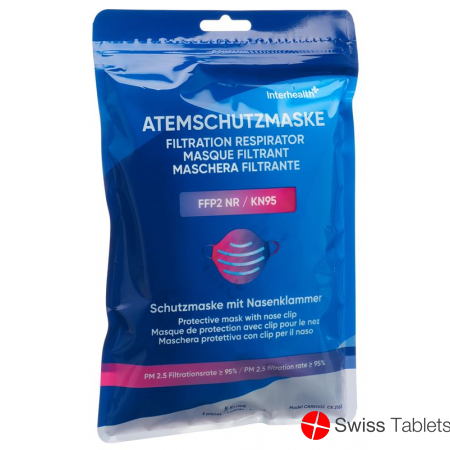 Interhealth Faltmaske FFP2 ohne Ventil 5 Stück buy online