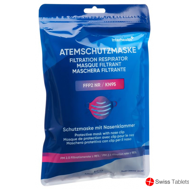 Interhealth Faltmaske FFP2 ohne Ventil 5 Stück buy online