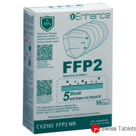 Enhance Respirator FFP2 without valve 10 pieces buy online
