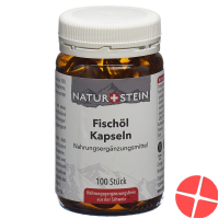 Naturstein Fischoel Kapseln Glasflasche 100 Stück
