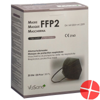 Vasano Maske Ffp2 Grau Versiegelt D/f/i 20 Stück Vasano Maske Ffp2 Grau Versiegelt D/f/i 20 Stück