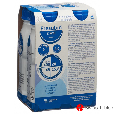 Fresubin Pi-Aps 2 Kcal Drink Neutral 4x 200ml buy online