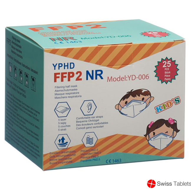 Yphd Children's respirator FFP2 25 pieces buy online
