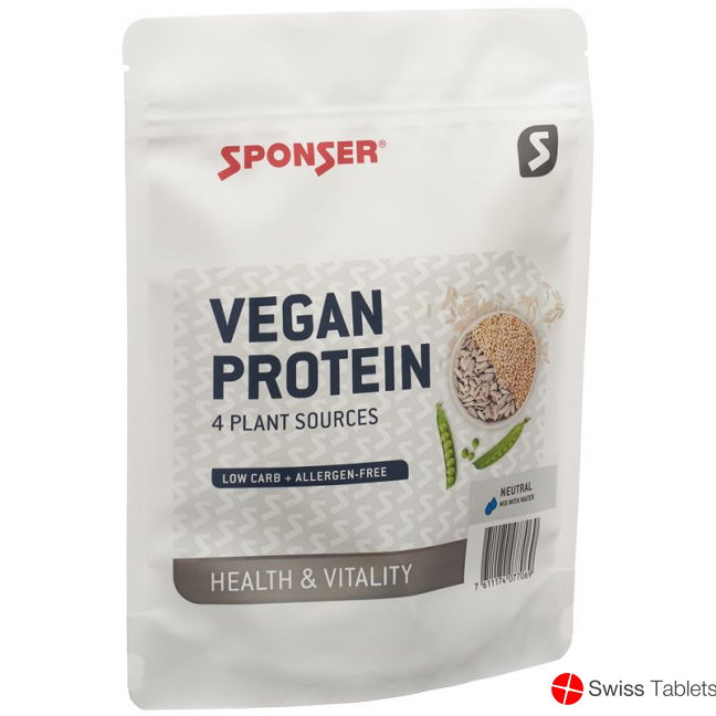 Sponser Vegan Protein Neutral Beutel 480g buy online