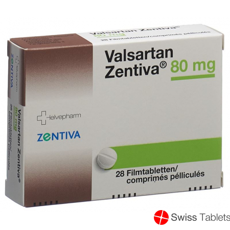 Valsartan Zentiva Filmtabletten 80mg 28 Stück buy online