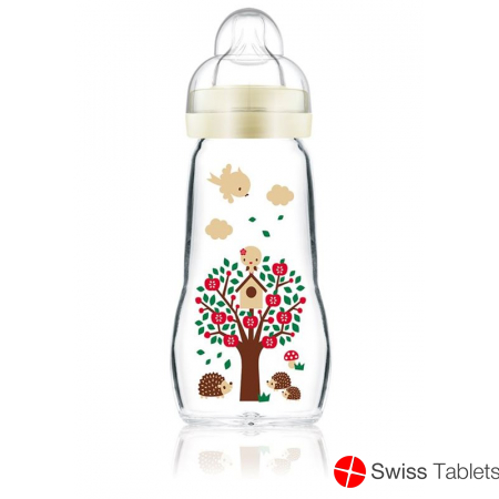 Mam Feel Good Glass Bottle 260ml 2+m Unisex buy online