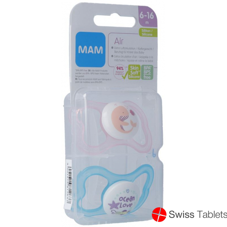 Mam Air Nuggi Sili 6-16m Girl 2 Stück buy online
