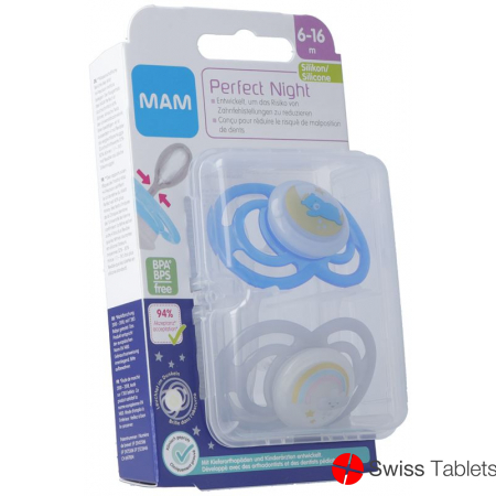 Mam Perfect Night Nuggi Sili 6-16m Boy 2 Stück buy online