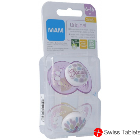 Mam Original Nuggi Kautschuk 6-16m Girl 2 Stück buy online