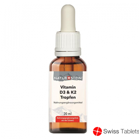 Naturstein Vitamin D3 K2 Öl Tropfen Glasflasche 20ml buy online