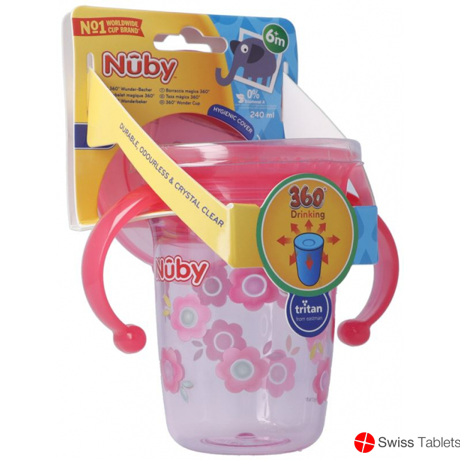 Nuby Trinkta 360? Wonder Cup Tritan 240ml Pink buy online