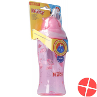 Nuby Flip-it Trinkhalmbecher Tritan 360ml Pink