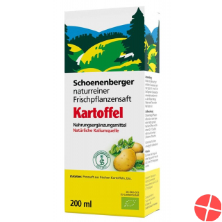 Schönenberger Potato Fresh Plant Juice Organic 200ml