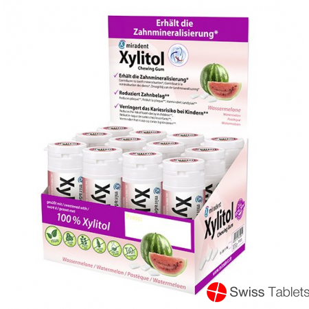 Miradent Xylitol Chewing Gum Disp Watermel 12x30pcs buy online