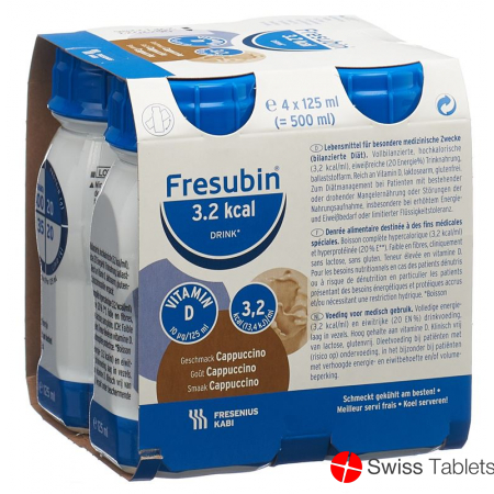 Fresubin 3.2 Kcal Drink Cappuccino 4x 125ml buy online