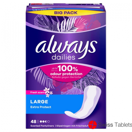 Always Panty liner Extra Protection Large Fresh Bigpack 48 pieces buy online