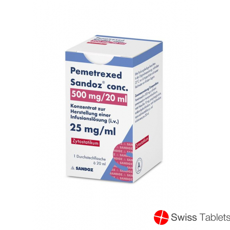 Pemetrexed Sandoz Conc. Infusionskonzentrat 500mg/20ml Ampullen buy online