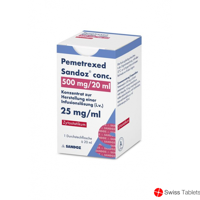 Pemetrexed Sandoz Conc. Infusionskonzentrat 500mg/20ml Ampullen buy online