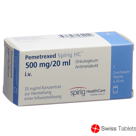 Pemetrexed Spirig HC Infusionskonzentrat 500mg/20ml Durchstechflasche buy online