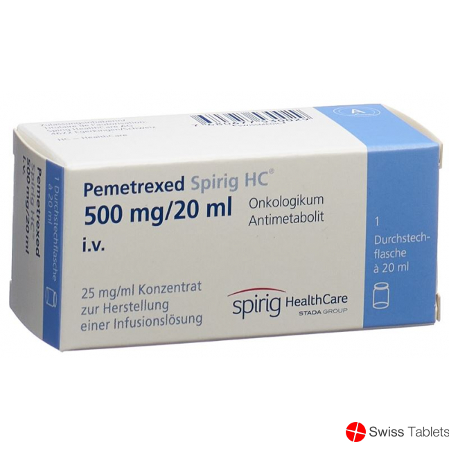 Pemetrexed Spirig HC Infusionskonzentrat 500mg/20ml Durchstechflasche buy online