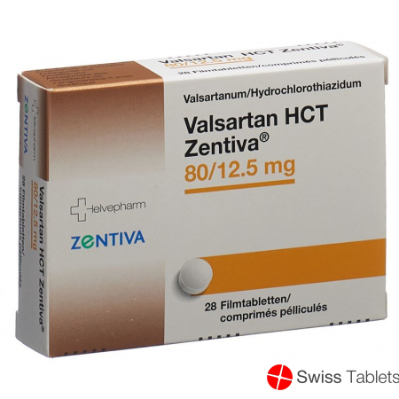 Valsartan HCT Zentiva Filmtabletten 80/12.5mg 28 Stück buy online