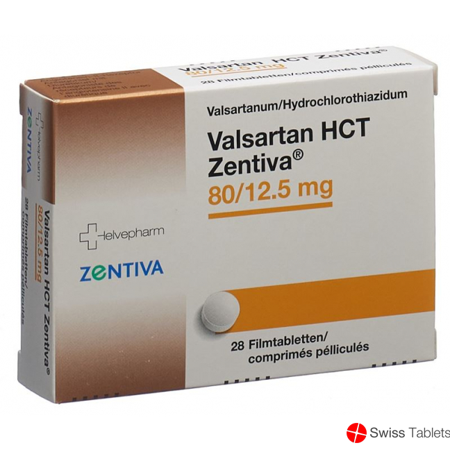 Valsartan HCT Zentiva Filmtabletten 80/12.5mg 28 Stück buy online