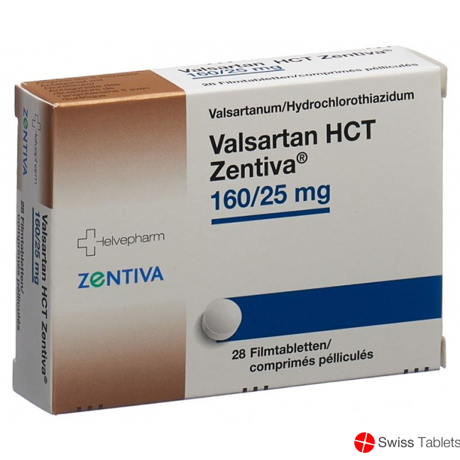 Valsartan HCT Zentiva Filmtabletten 160/25mg 28 Stück buy online