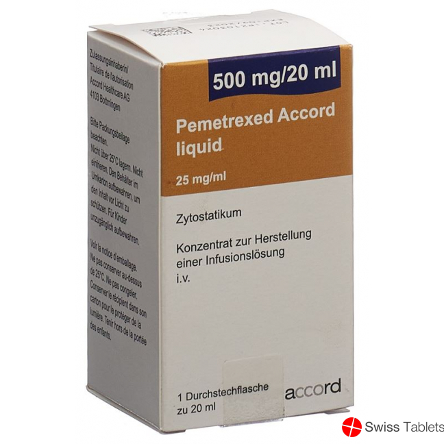 Pemetrexed Accord Liquid 500mg/20ml Durchstechflasche buy online