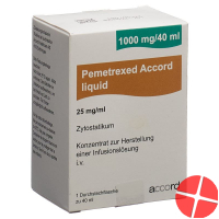 Pemetrexed Accord Liquid 1000mg/40ml Durchstechflasche Pemetrexed Accord Liquid 1000mg/40ml Durchstechflasche