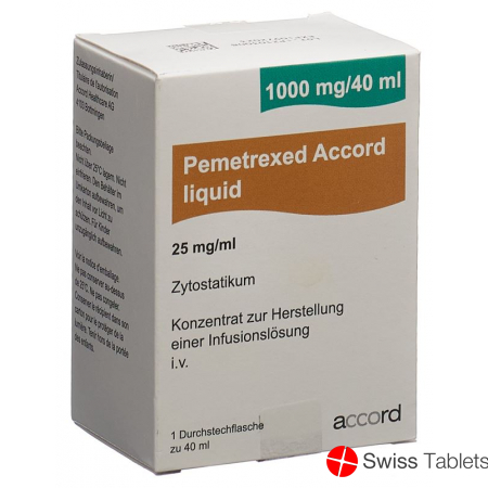 Pemetrexed Accord Liquid 1000mg/40ml Durchstechflasche buy online